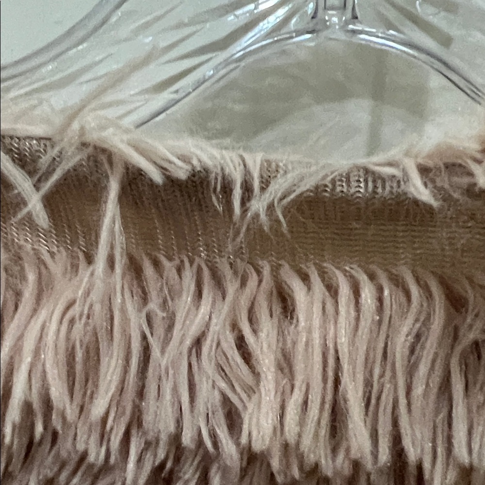 Elegant Faux Fur Pink/Tan Teddy Jacket - Picture 6 of 7